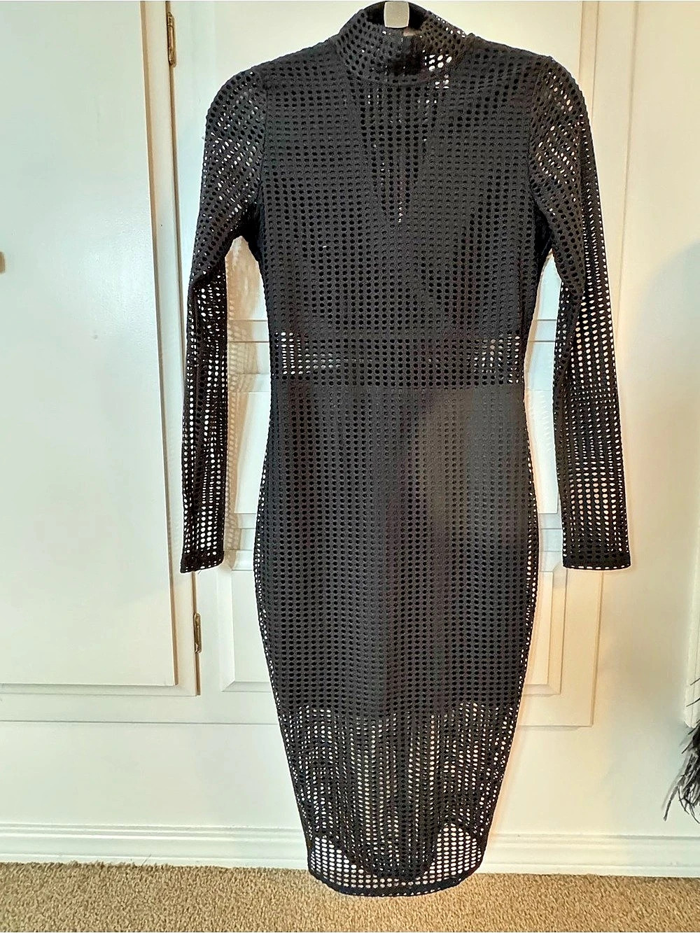 Black Long Sleeve Mini Dress